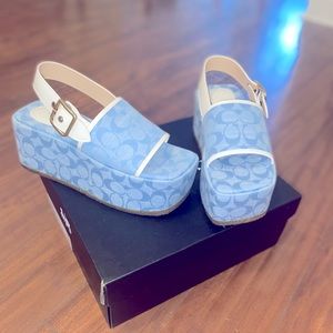 Coach platform sandals